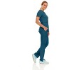 MediChic Women's V-Neck Scrub Set Straight Leg Six Pocket Cargo Scrub Pants with 4-Way Stretch Scrubs Sets - 3 of 4