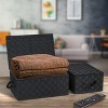 Sorbus Set of 3 Storage Baskets for Organizing with Lid - 4 of 4