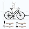 YONWAY 7 Speed Hybrid Road Bike 700C Road Bicycle with Carbon Steel Frame and Dual-Disc Brakes Ideal for Outdoor and Fitness Cycling (Brown) - 3 of 4