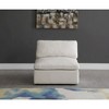 Meridian Furniture,Plush Velvet Standard Comfort Modular Armless Chair - 2 of 4
