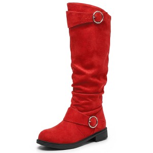 BLISSFUL STEP Faux Suede Knee High Casual Thermoplastic