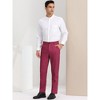 Lars Amadeus Men's Plaid Flat Front Business Dress Suit Pants - 4 of 4