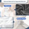 Costway 50'' x 60''Electric Heated Blanket Throw Reversible Flannel & Faux Shearling Blanket Red/Blue/Grey - 3 of 4