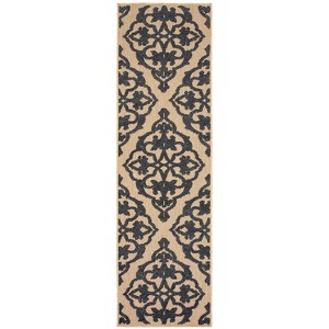 Oriental Weavers Cayman 001B9 Sand/ Charcoal Indoor/Outdoor Area Rug - 2'3" x 7'6" - 1 of 2