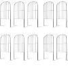 iMountek"10Pcs Rustproof Iron Wire Arched Garden Fence, 12.59”x23.93” Animal Barrier for Yard & Patio"Black - 4 of 4