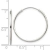 Black Bow Jewelry 1.3mm, Sterling Silver, Endless Hoop Earrings - 25mm (1 Inch) - 4 of 4