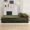 KWPZQEB 78.7" Foldable Sofa Bed, Queen Size Floor Sofa Bed with 2 Pillows, Comfy Cloud Couch, Love Seat Sofa for Living Room, Guest Room, Bedroom - 3 of 4