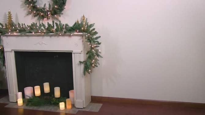Northlight 3' Prelit Artificial Christmas Tree White Pine Slim - Blue Lights, 2 of 7, play video