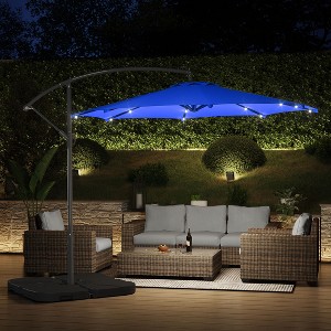 WestinTrends 10 Ft Outdoor Patio Solar LED Cantilever Umbrella - 1 of 3