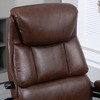 NicBex Adjustable Office Chair Modern PU Leather Executive Office Chair with 5 Castors, Padded Arms, Wide Seat and High Back for Office, Study - 2 of 4