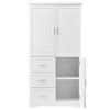 Maliang 32.6 x 19.6 x 62.2" Decorative Storage Cabinet with 3 Doors and 3 Drawers - 3 of 4