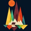 Men's Design By Humans Mountain Bear By radiomode T-Shirt - 2 of 4