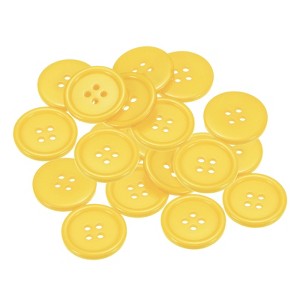 Unique Bargains Sewing Resin Round Flat 4-Hole Replacement Craft Buttons 20 Pcs - 1 of 4