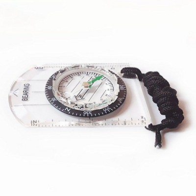 COZONY Multifunctional Portable Compass with Map Scale Ruler for Outdoor