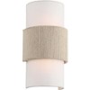 360 Lighting Gambon 14 1/2" Linen and Rope 2-Light Wall Sconce - 4 of 4