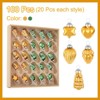 Unique Bargains Glass Decorative Hanging Tree Ornament Balls 1"-1.5" 100 Pcs - 3 of 4