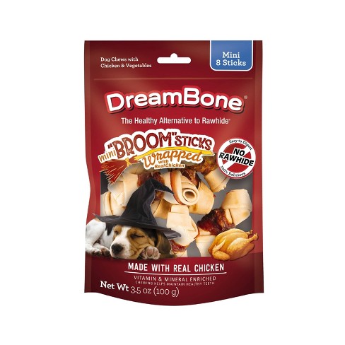 Dreambone Mini Chicken Wrapped Broom Sticks Dog Treats 8ct Target