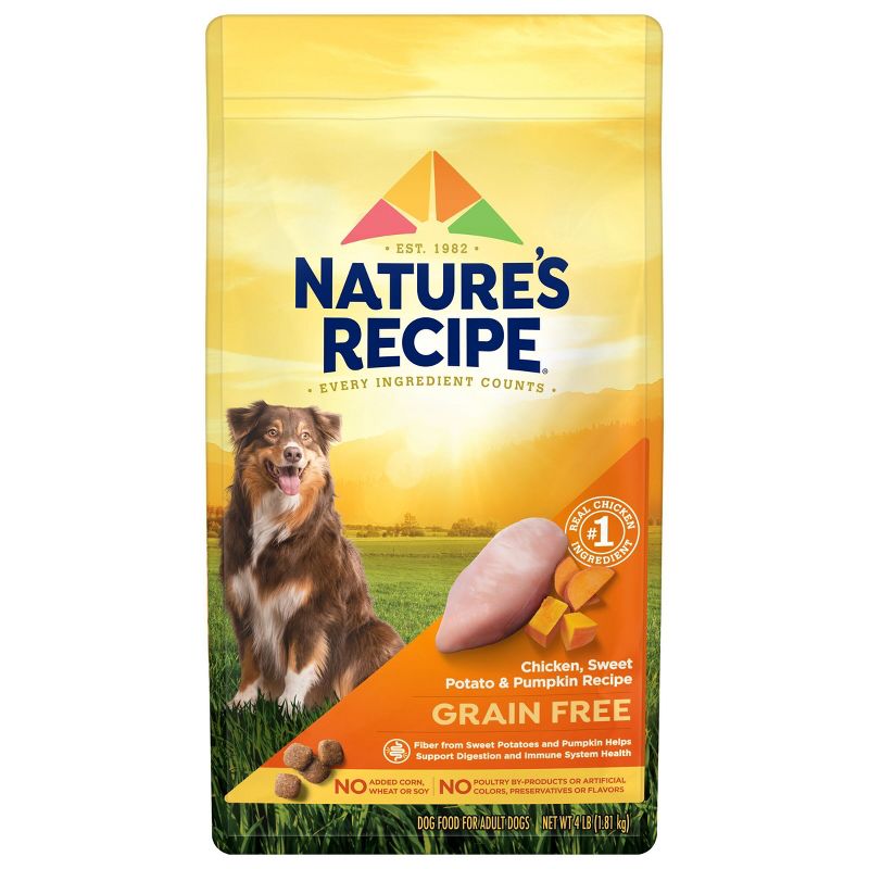 Nature's Recipe Grain Free Chicken, Sweet Potato & Pumpkin Recipe Adult Dry Dog Food, 1 of 11