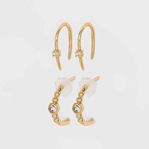 Small Hoop Earrings - A New Day™ Gold : Target