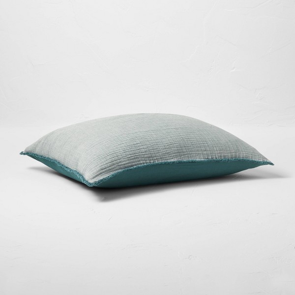 Funda de edredón y juego de fundas de almohada de algodón chambray texturizado - Casaluna™ 8