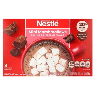 Nestle Hot Cocoa Mix, Mini Marshmallows, Rich Milk Chocolate, 8 Packets, 0.85 oz