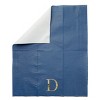 100 Navy Monogrammed Napkins Gold Foil Initial for Engagement, Wedding (4x8 Inches) - 4 of 4