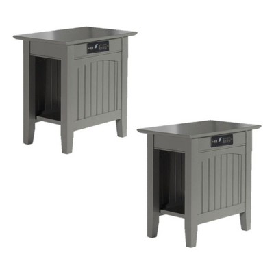 AFI Furnishings Nantucket Chair Side Table Set of 2 with Charger AG