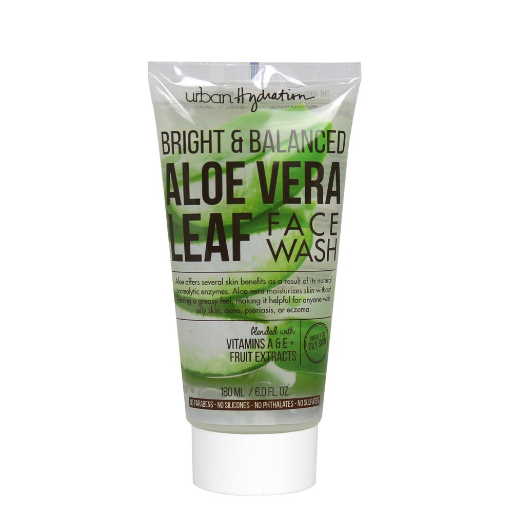 Photos - Cream / Lotion Urban Hydration Bright & Balanced Aloe Vera Leaf Face Wash - 6 fl oz