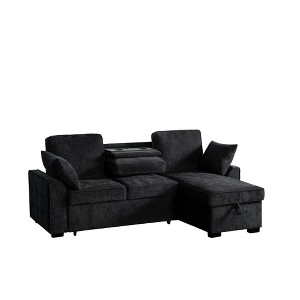 TiramisuBest Multi Functional Sectional Sofa Modular L Shape Plush Upholstery Cup Holder Adjustable Backrest Living Room - 1 of 4