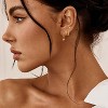 3 Pairs Gold Hoop Earrings Set 14K Gold Plated Hypoallergenic Stud & Huggie Dangle Earrings for Women - 3 of 4