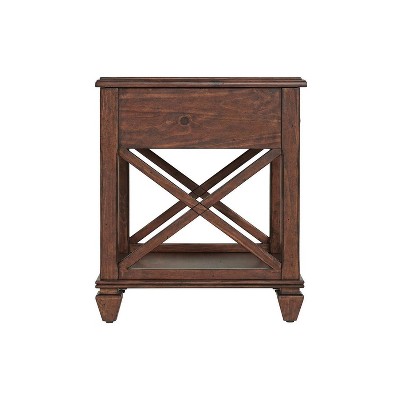 Stockbridge 3-Piece Pine Wood Living Room Set with Cherry Finish