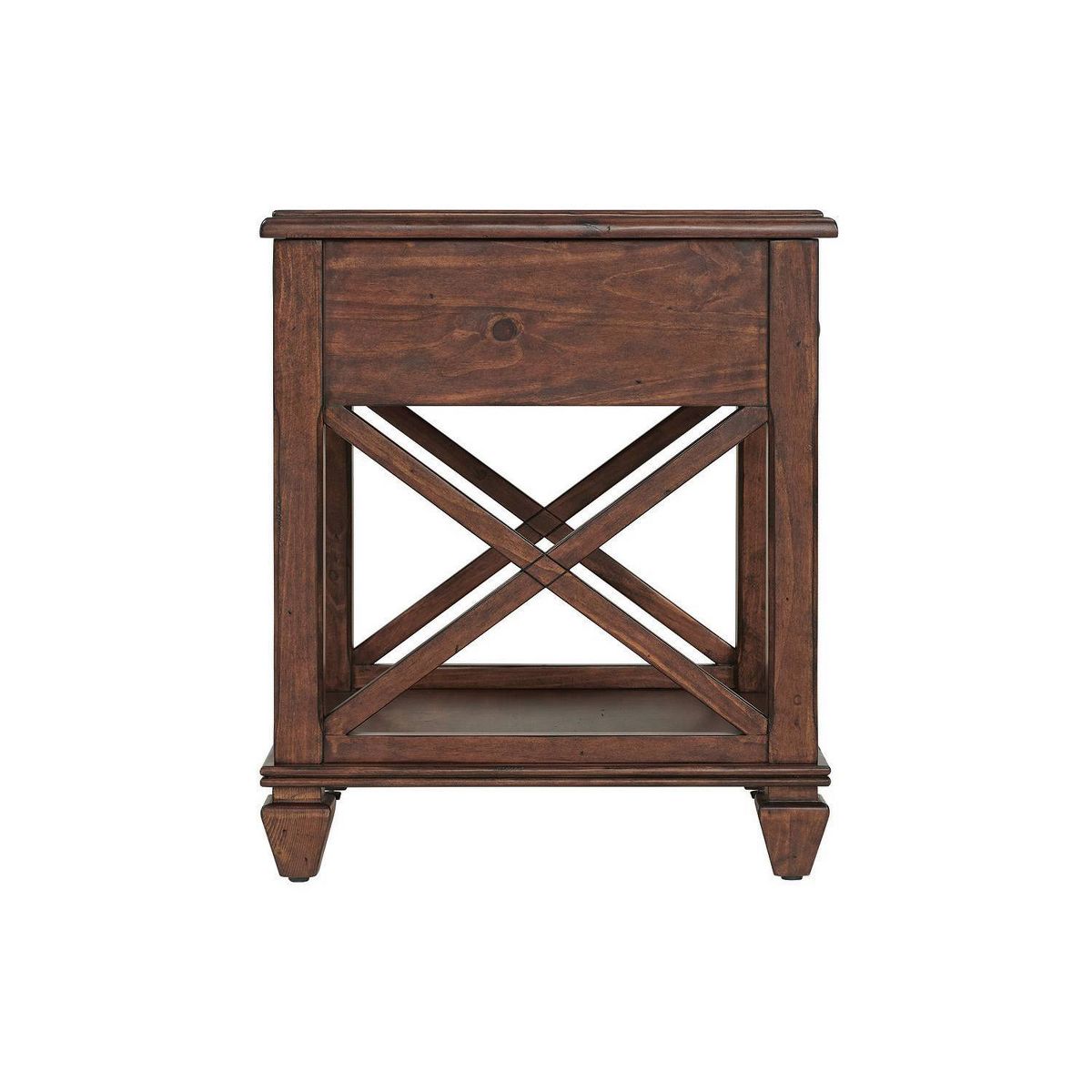 Alaterre Furniture 3pc Bridgton Wood Living Room Set: Pine Furniture, Cherry Stain - thumbnail 9