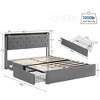Garvee Bed Frame with 4 Storage Drawers and Charging Station, Upholstered Bed Frame with Storage Headboard -No Box Spring Needed - 2 of 4