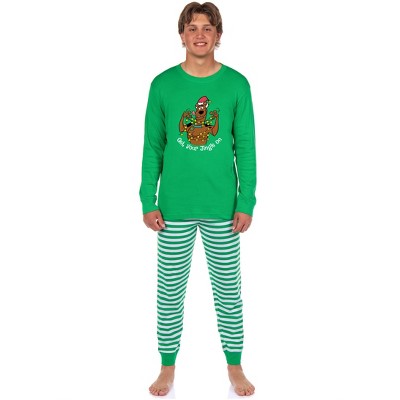 Scooby-Doo Christmas Jingle Bells Family Pajamas 2 Piece Long Sleeve Pajama Set Green