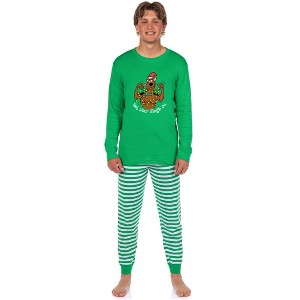 Scooby-Doo Christmas Jingle Bells Family Pajamas 2 Piece Long Sleeve Pajama Set Green - 1 of 4