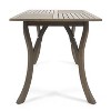 Okak Outdoor Dining Table Side Tables with Acacia Wood Frame Portable Patio End Table Outdoor&Indoor for Garden Balcony Yard, Light Gray - 4 of 4