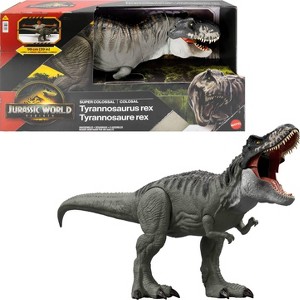 Jurassic World Rebirth Super Colossal Tyrannosaurus Rex Action Figure, T-Rex Dinosaur Movie Toy - 1 of 4