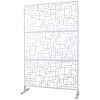 Vynxaria 76" Metal Privacy Screen - Freestanding Decorative Divider for Indoor & Outdoor Use - 2 of 4