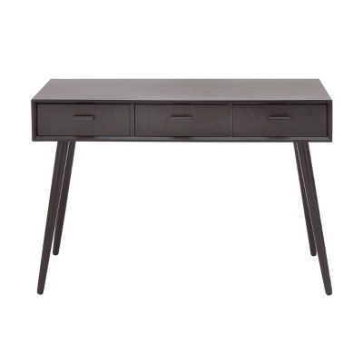 Modern 3 Drawer Wood Console Table Black - Olivia & May