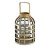 AZL1 Life Concept Decorative Wooden Lantern with Handle Rugged Industrial Style for Indoor Outdoor Home Garden Wedding, Silver, 11.4"*11.4"*16.9" - 2 of 4