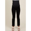 PinkBlush Black Cut Hem Open Knee Straight Leg Maternity Jeans - 4 of 4