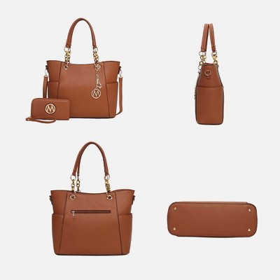 MKF Collection Tote Bag with Wallet 2-Piece Set Vegan Leather Crossbody Strap, Bonita | MKF Collection by Mia K - Navy — фото 7