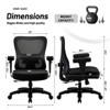 TiramisuBest Ergonomic Mesh Office Chair for Heavy Duty - Black, Lumbar Support, 400 - Pound Base, Easy Assembly - 3 of 4