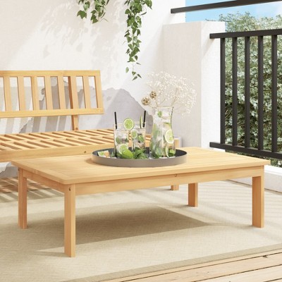 vidaXL Patio Table 39.4 In.x23.6 In.x11.8 In. Solid Wood Acacia