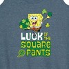 Women's - SpongeBob Squarepants - Luck Of The Square Pants Graphic Racerback Tank - 2 of 4
