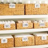 Talented Kitchen 8 Pack Metal Basket Labels Clip On Holders with 70 Household, Bathroom, Linen Closet Labels for Storage Bins, White - 2 of 4