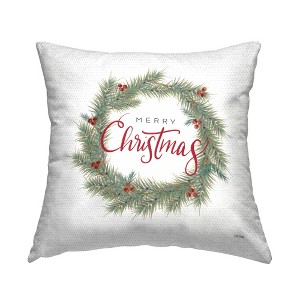Stupell Industries Merry Christmas Holly Wreath - 1 of 3