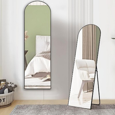 Beautyolove 58"L x 18"W Arched Full Length Mirror Free Standing Leaning Mirror