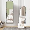 Beautyolove Arched Floor Mirror, 64" x 21" Full Length Mirror Wall Mirror Hanging or Leaning Arched-Top Full Body Mirror, Black - 3 of 4