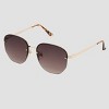 Women's Metal Round Sunglasses with Gradient Lenses - Universal Thread™ Gold - image 2 of 2